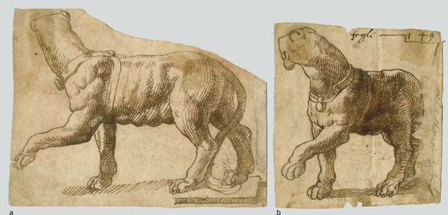 Anonymous 16th century artist, two studies after a sculpture
